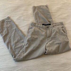 Marc Anthony Cotton/Linen Blend Loose Fit Trousers w/ Drawstring, size 34x34